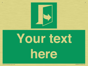 Custom sign safe condition door opens pulling left hand side